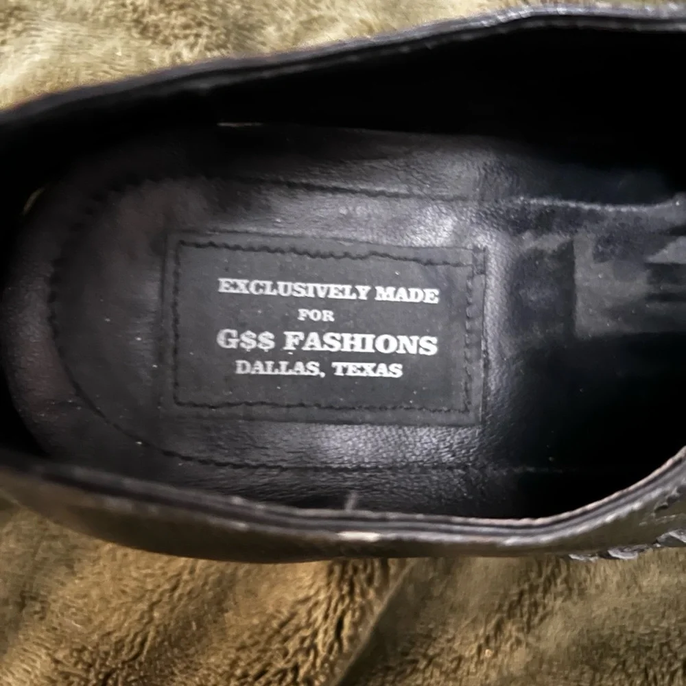 Genuine Stingray Slip On Dress Shoes GSS Fashions Men's  Size 10 Cowboy Western - Picture 4 of 6